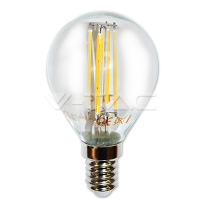 LED лампочка - LED Bulb - 4W Filament E14 P45 Warm White