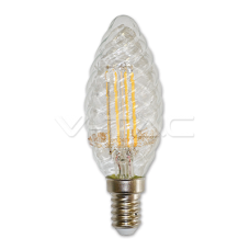LED spuldze (svece) - LED Bulb - 4W Filament E14 Twist Candle Warm White