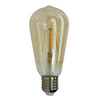 LED лампочка 6W E27 Filament Patent Amber Cover ST64 Warm White