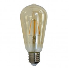 LED spuldze 6W E27 Filament Patent Amber Cover ST64 Warm White